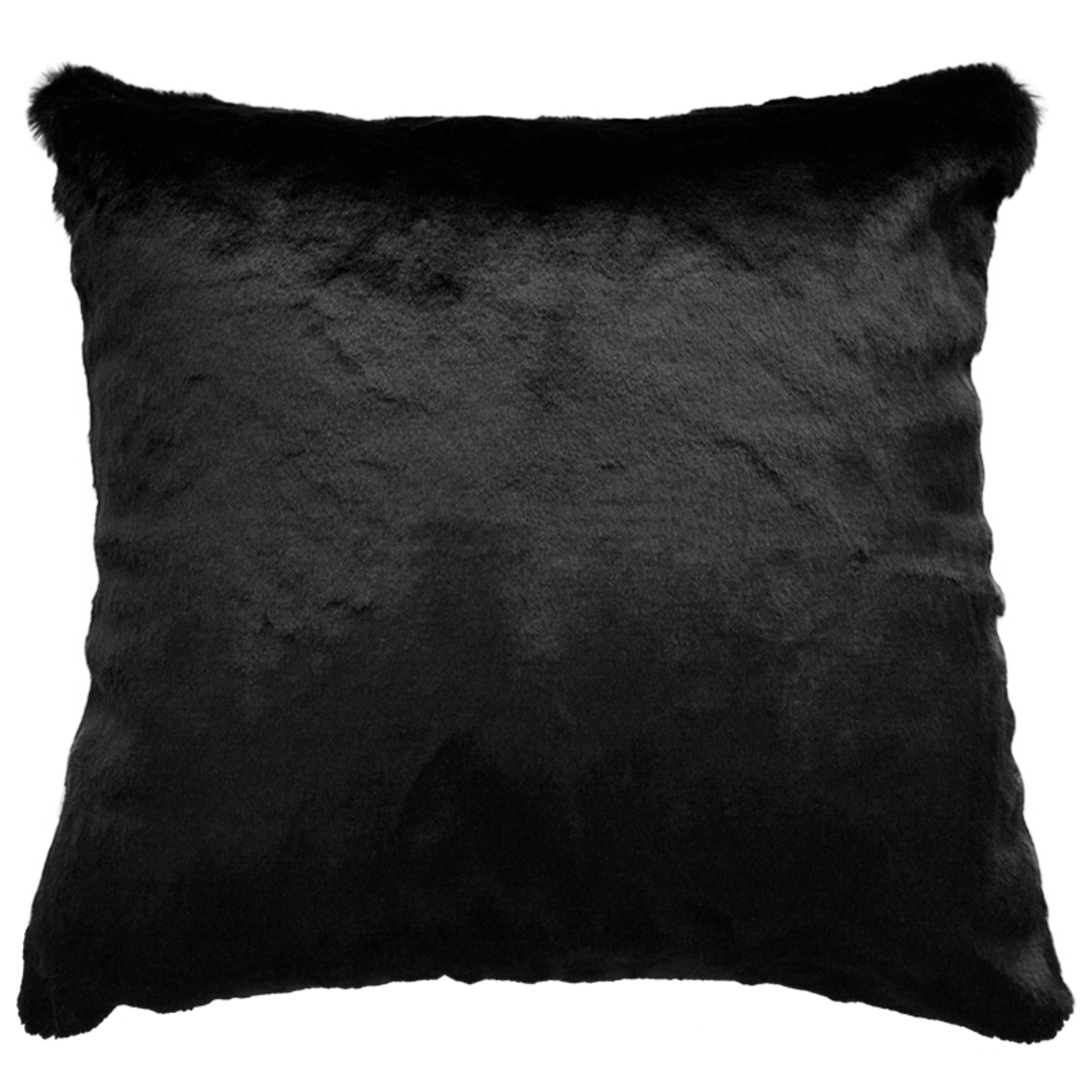 Heirloom Exotic Faux Fur - Cushion / Throw  - Black Panther image 1